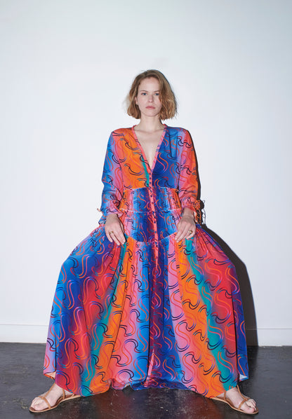 SOLSTICE Maxi Dress Rainbow S Print