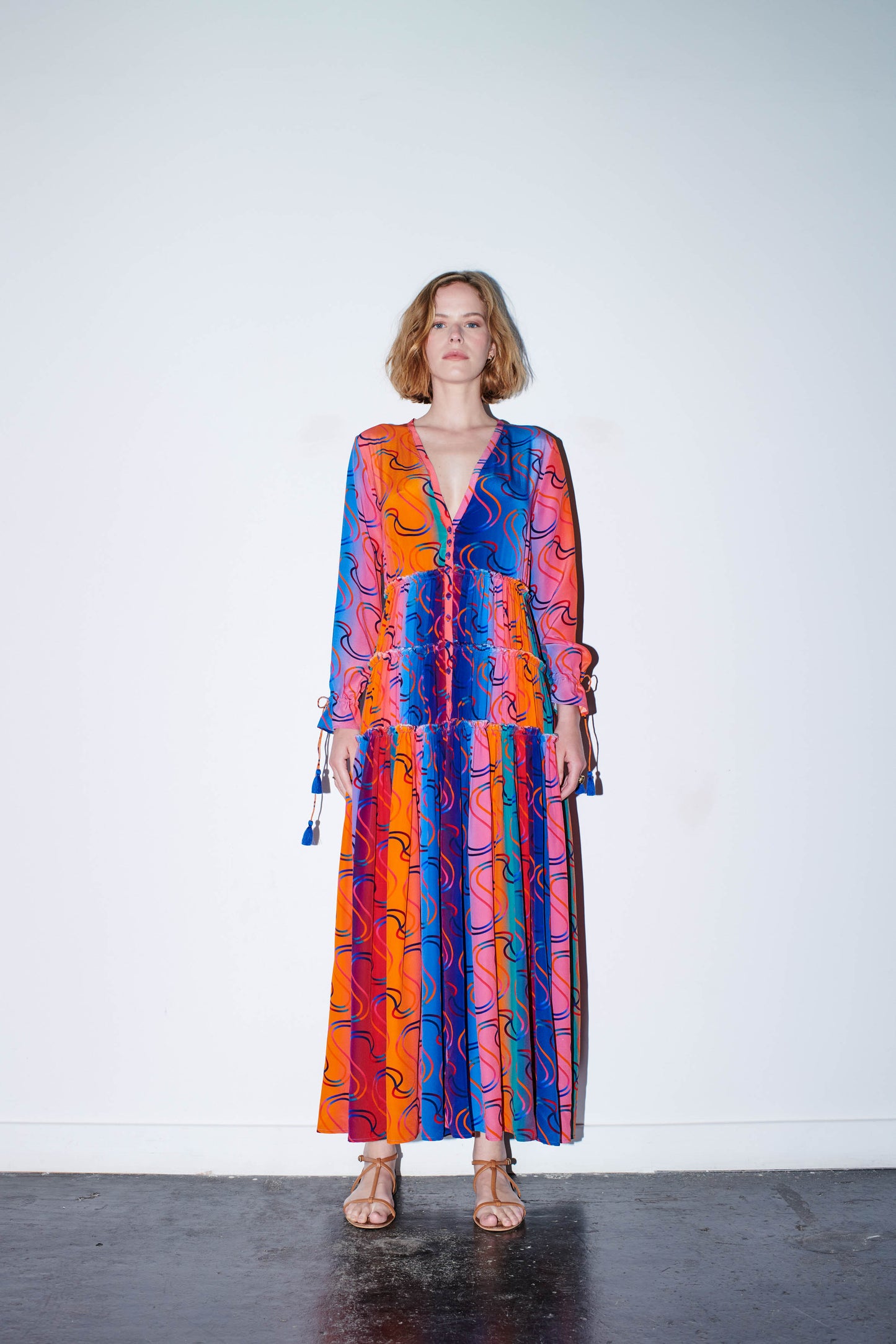 SOLSTICE Maxi Dress Rainbow S Print